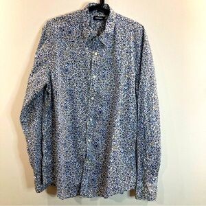 ANTONI MORATO Sz  XL or 52 Ditzy Floral Buttons 100% Cotton Made in Italy Shirt